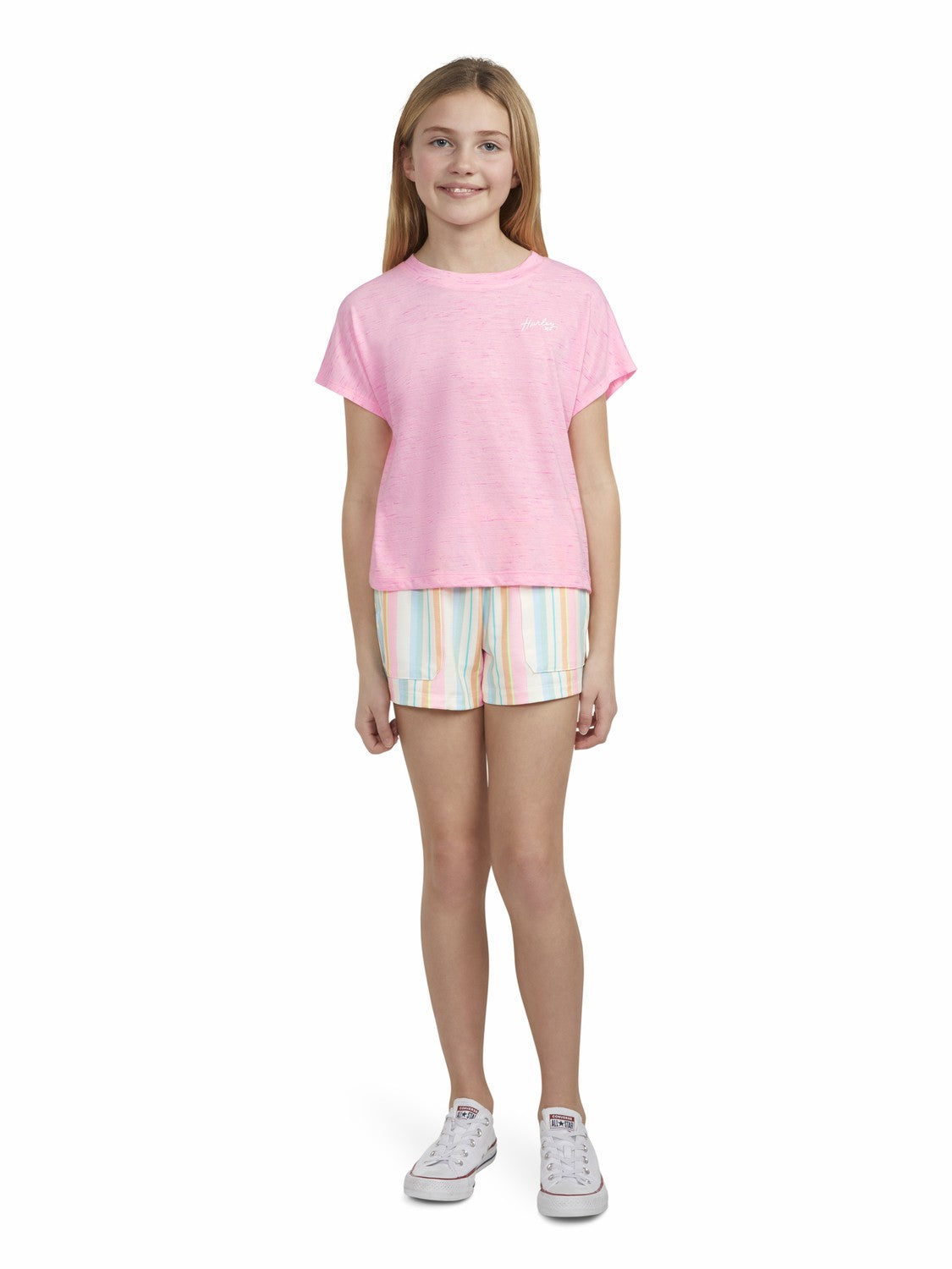 Girls' French Terry Short | Hurley Pale Ivory / Multi Girls' Bottoms