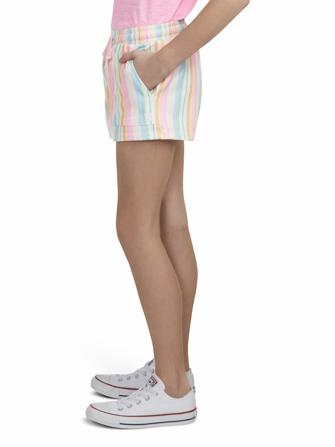 Girls' French Terry Short | Hurley Pale Ivory / Multi Girls' Bottoms