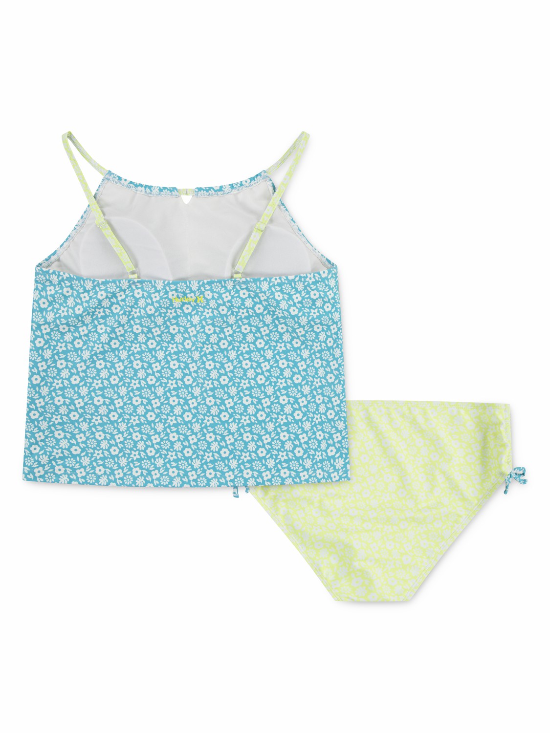 Girls' 2 Piece Tankini Swim Set | Hurley Turquoise Waves / Cool Matcha Girls' Surf & Swim