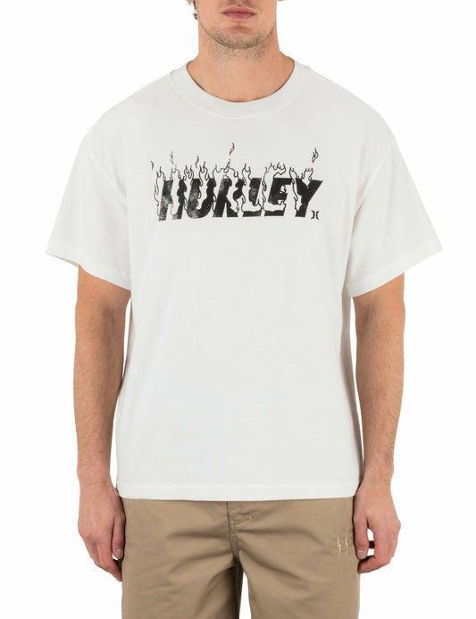 Hurley x Travis Barker Hurley On Fire Short Sleeve Tee | Hurley White Sale T-Shirts