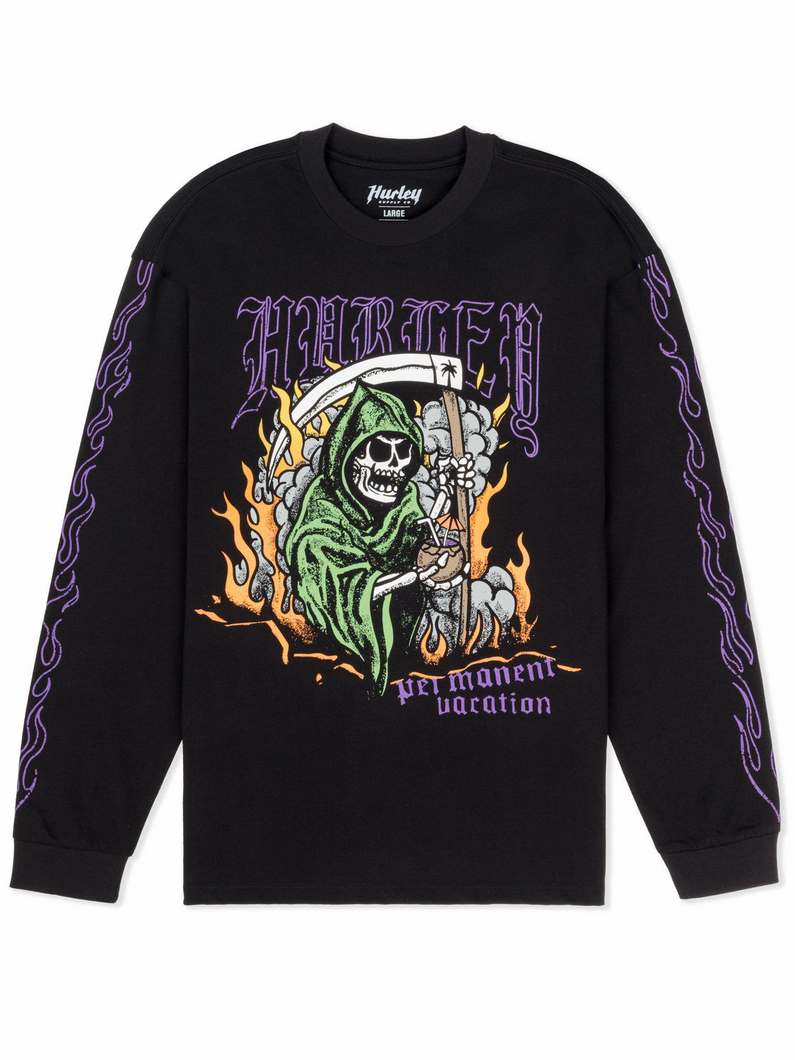 Reaping Long Sleeve | Hurley Black Sale Long Sleeve Tops & T-Shirts