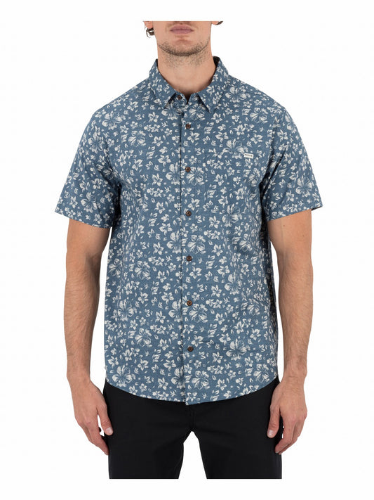 Lido Stretch Short Sleeve | Hurley Grey Teal Sale Shirts