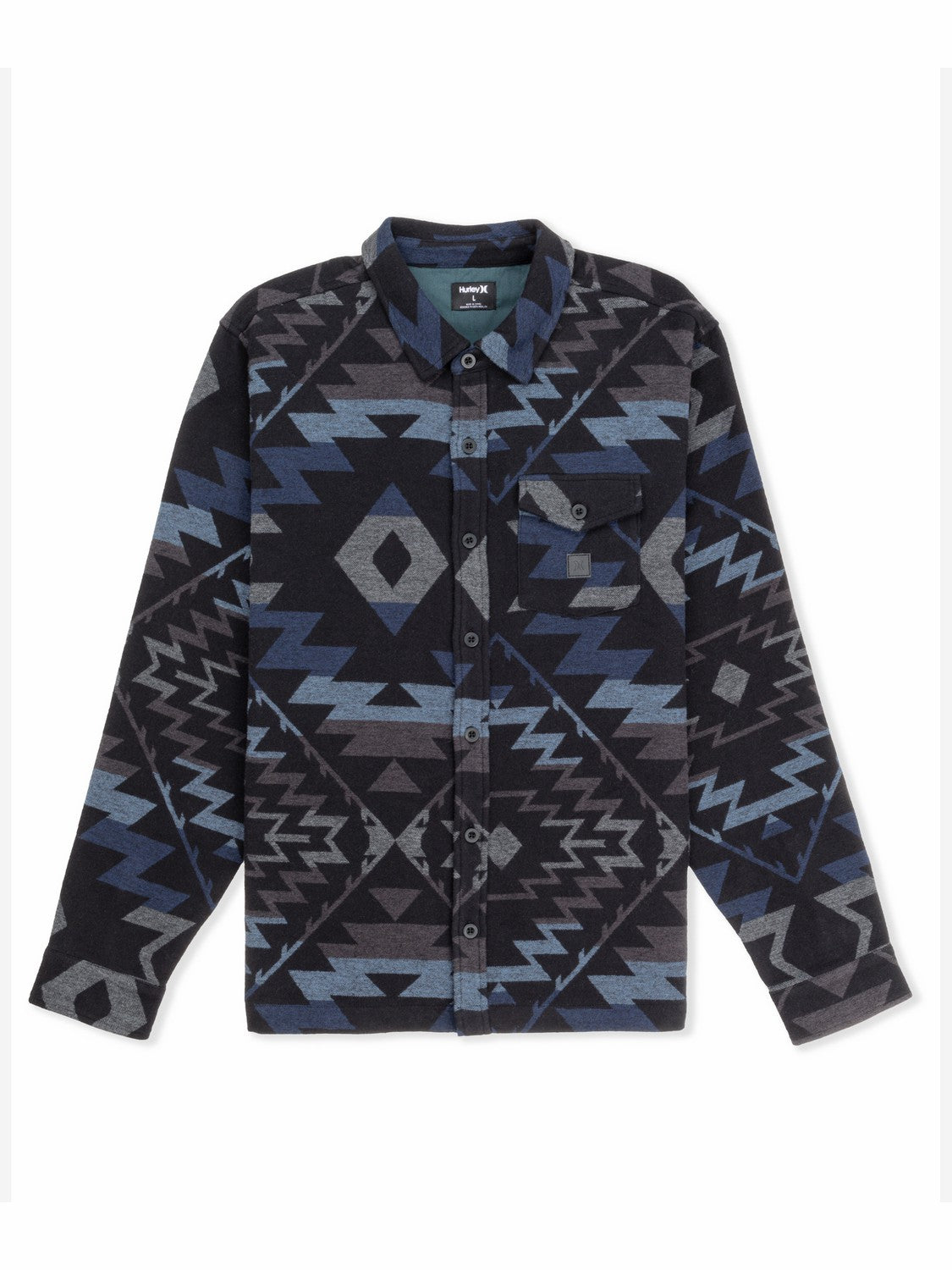 Santa Cruz Jacquard Long Sleeve | Hurley Black Sale Shirts