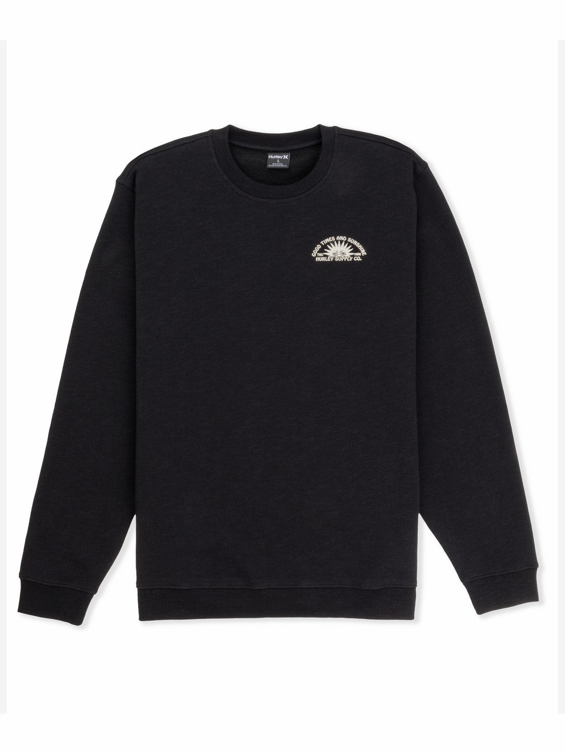 Sunshine Slub Crew Sweatshirt | Hurley Black Sale Hoodies