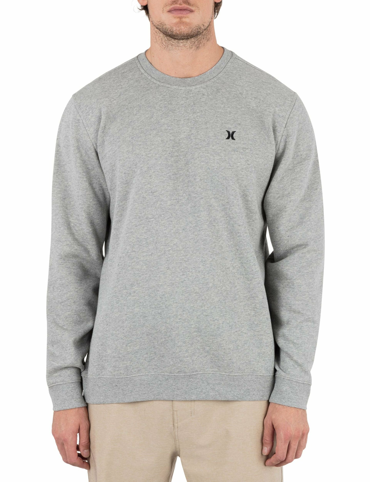 Icon Long Sleeve Crew | Hurley GREY HEATHER Sale Hoodies