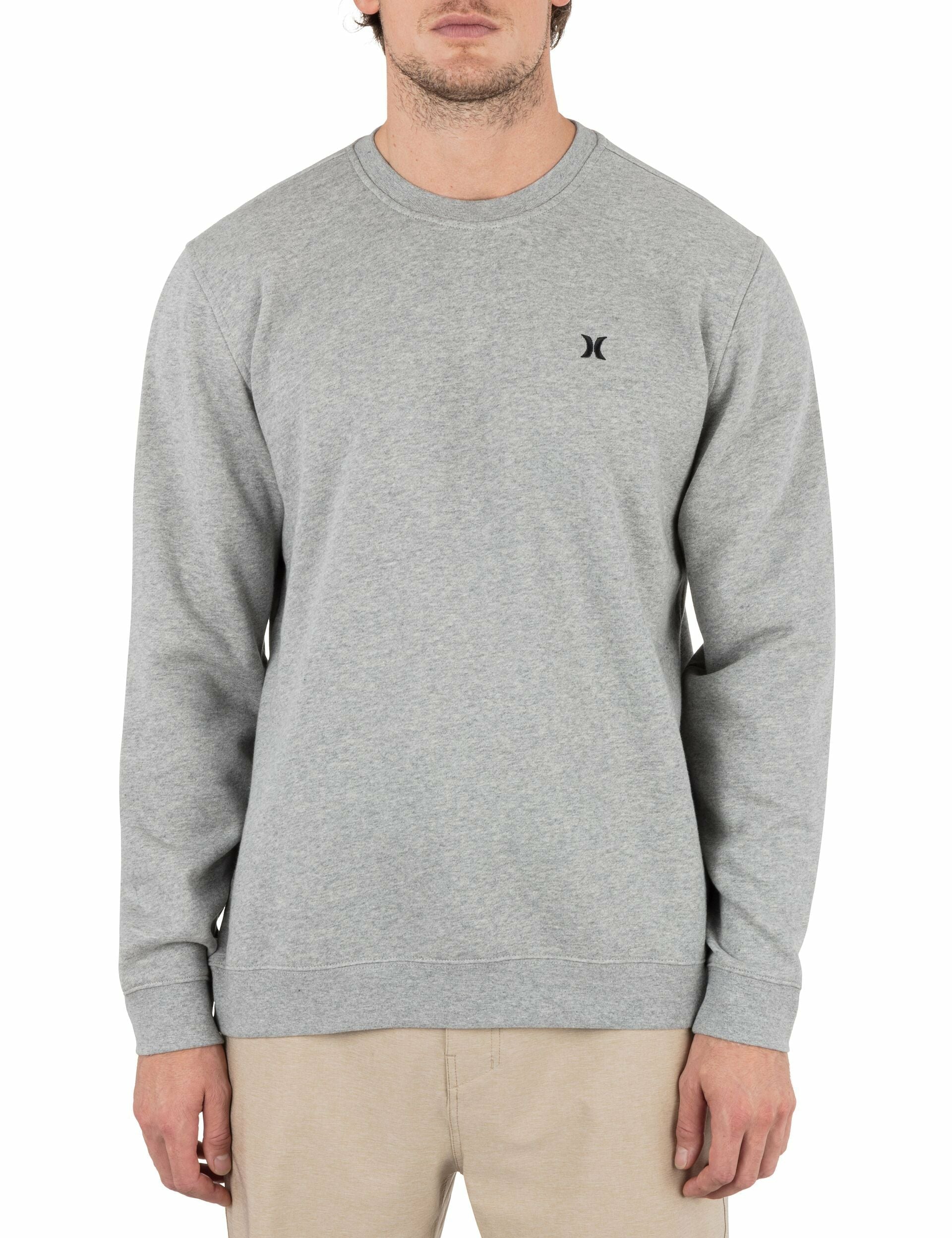Icon Long Sleeve Crew | Hurley GREY HEATHER Sale Hoodies