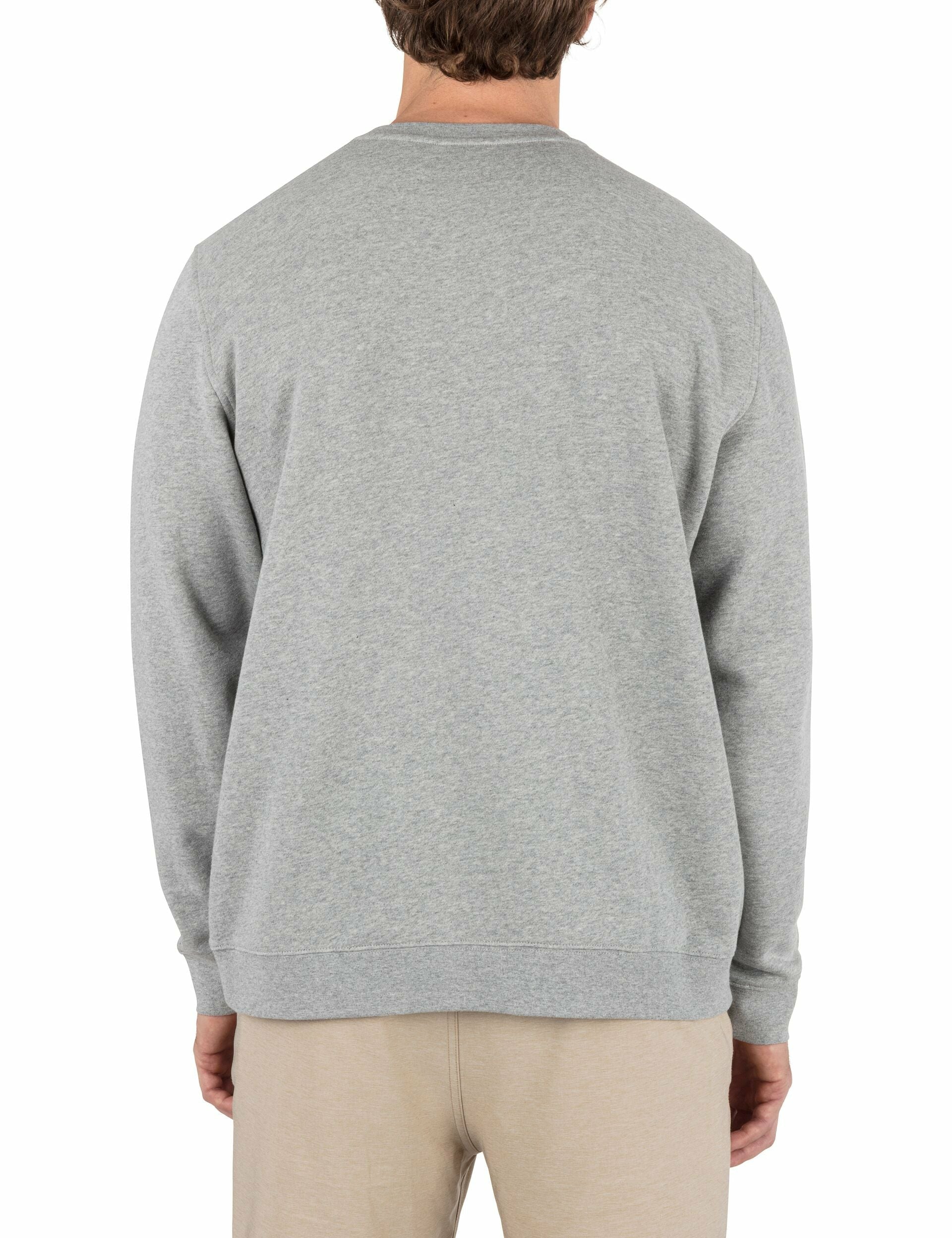 Icon Long Sleeve Crew | Hurley GREY HEATHER Sale Hoodies