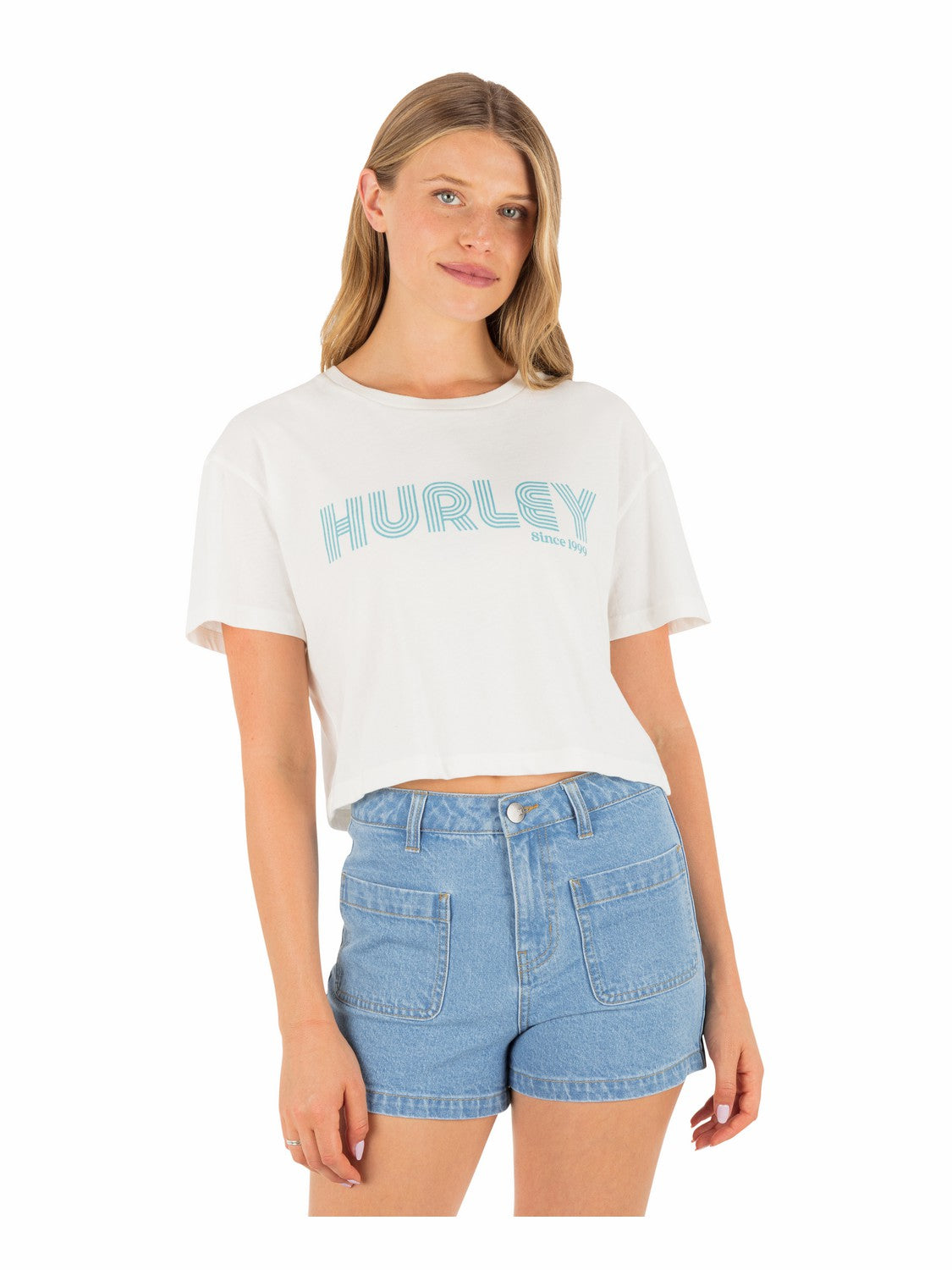 Rollers Boxy Crop Tee | Hurley Tofu Sale T-Shirts