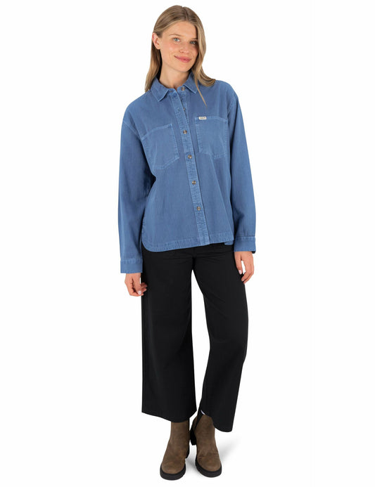 Wavy Days Overshirt | Hurley Dutch Blue Sale Tops