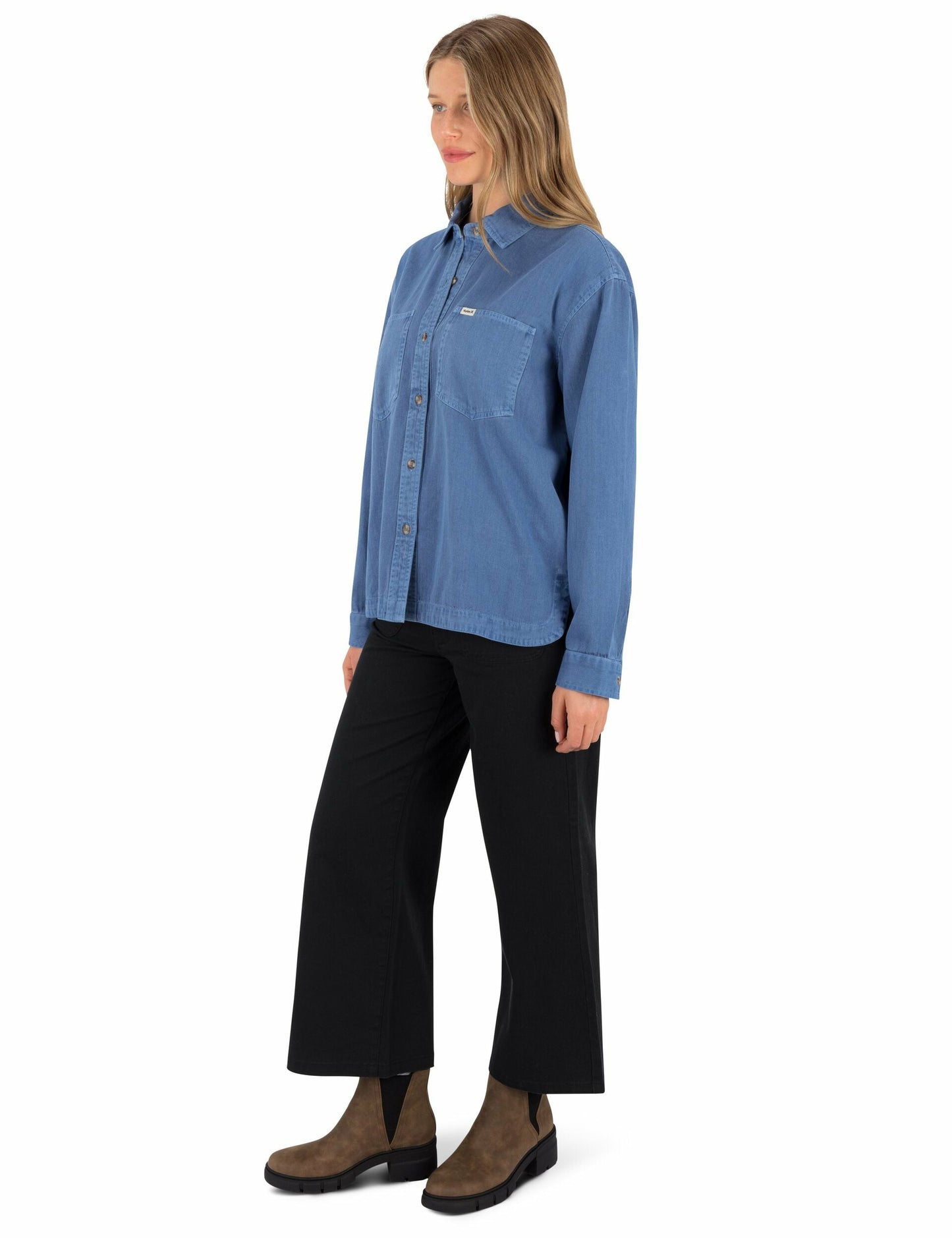 Wavy Days Overshirt | Hurley Dutch Blue Sale Tops
