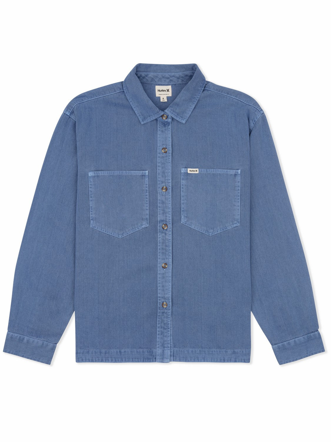 Wavy Days Overshirt | Hurley Dutch Blue Sale Tops