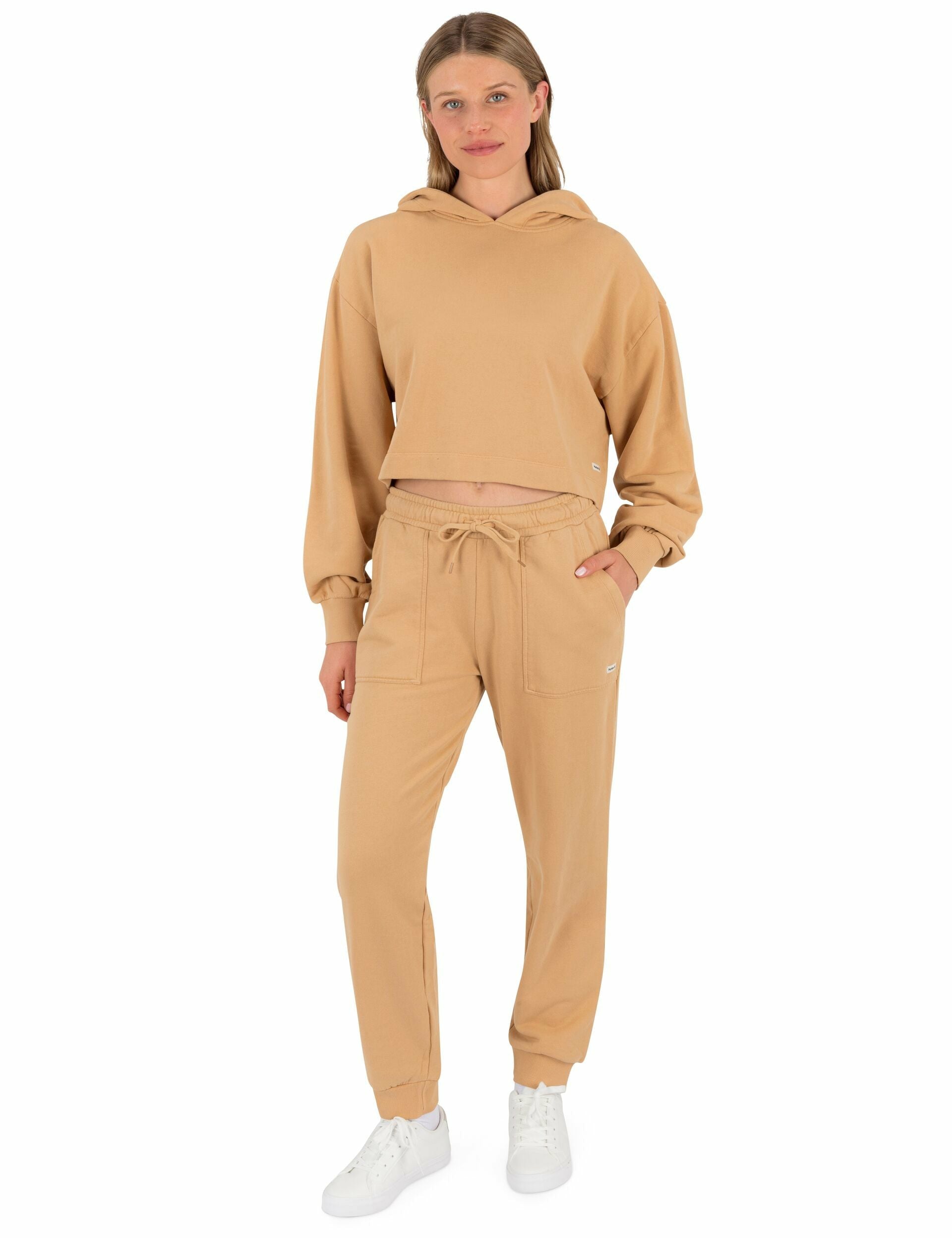 Stowe Crop Hoodie | Hurley Tan Sale Tops