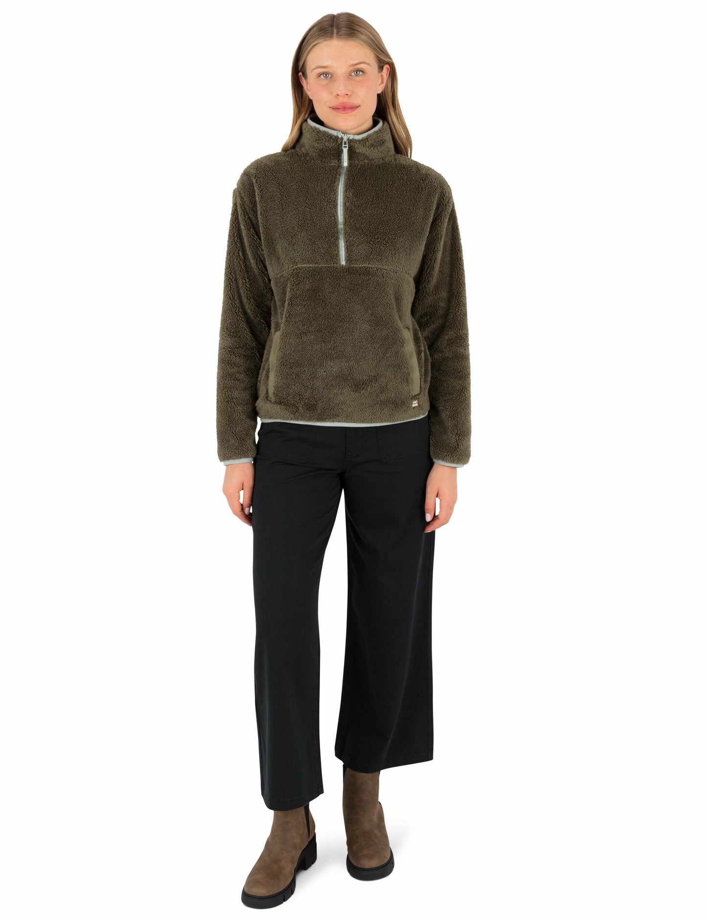 Scout Polar Fleece Anorak | Hurley Vintage Olive Sale Tops