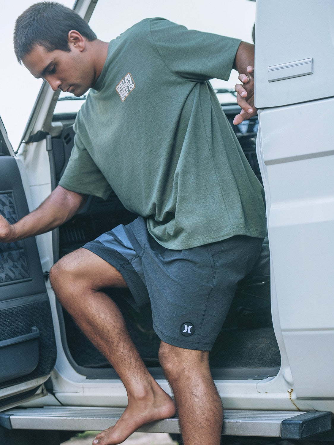 Phantom Eco Block Party Volley 17" | Hurley Black Boardshorts