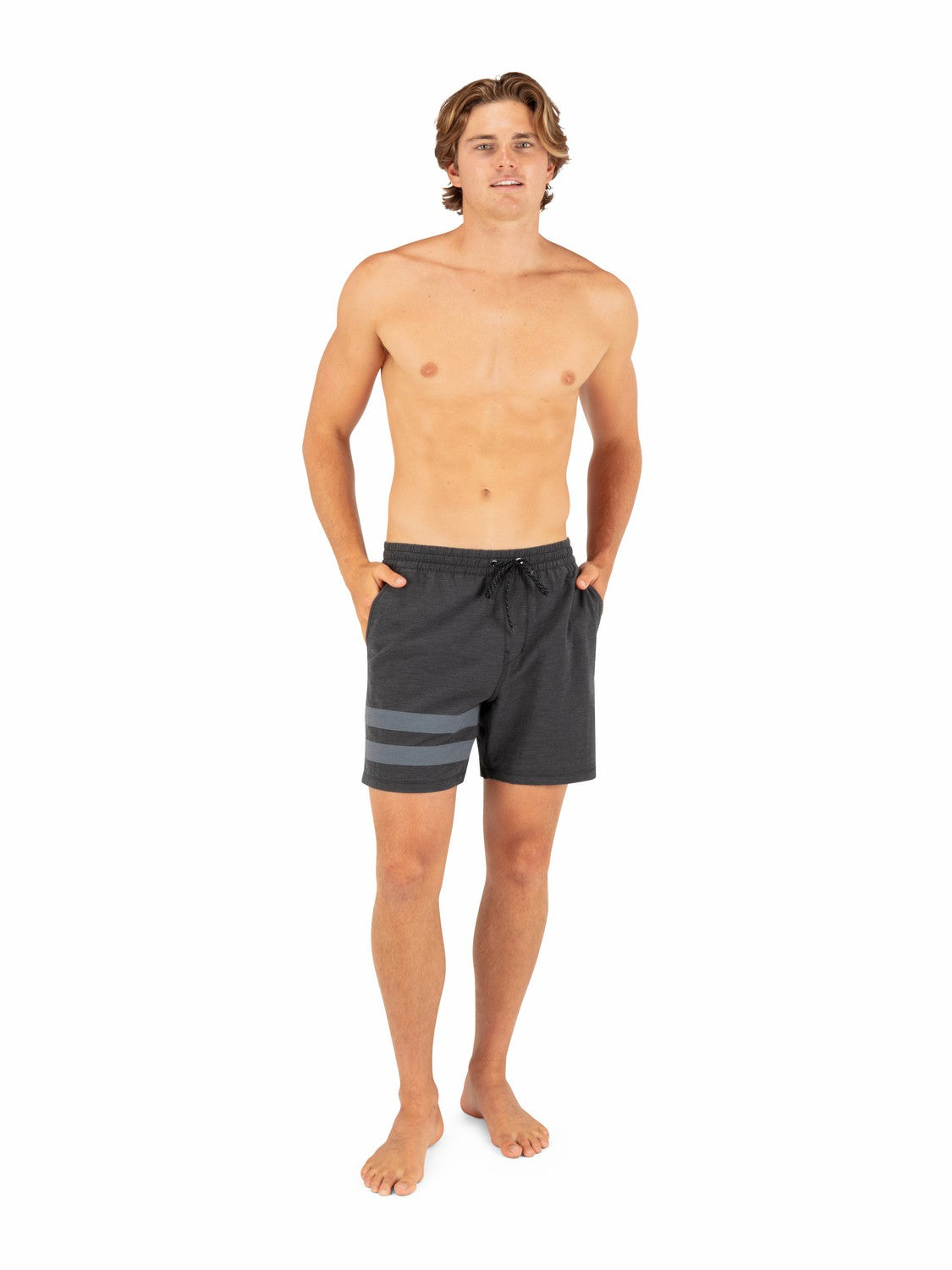 Phantom Eco Block Party Volley 17" | Hurley Black Boardshorts