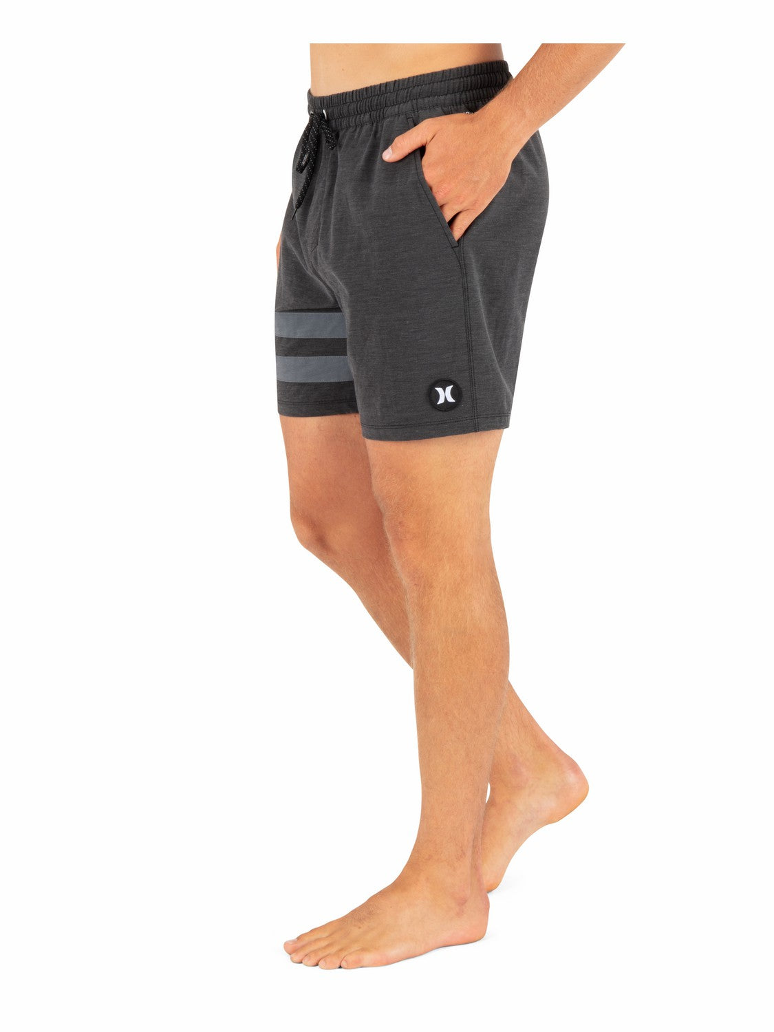 Phantom Eco Block Party Volley 17" | Hurley Black Boardshorts