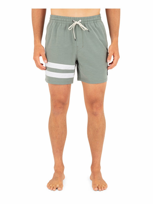 Phantom Eco Block Party Volley 17" | Hurley Great White Boardshorts