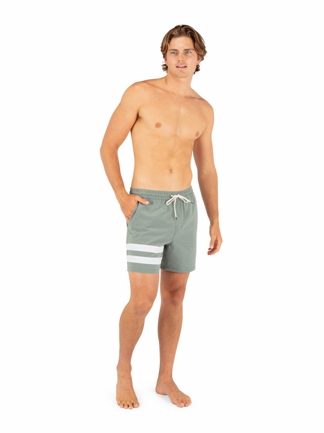 Phantom Eco Block Party Volley 17" | Hurley Great White Boardshorts