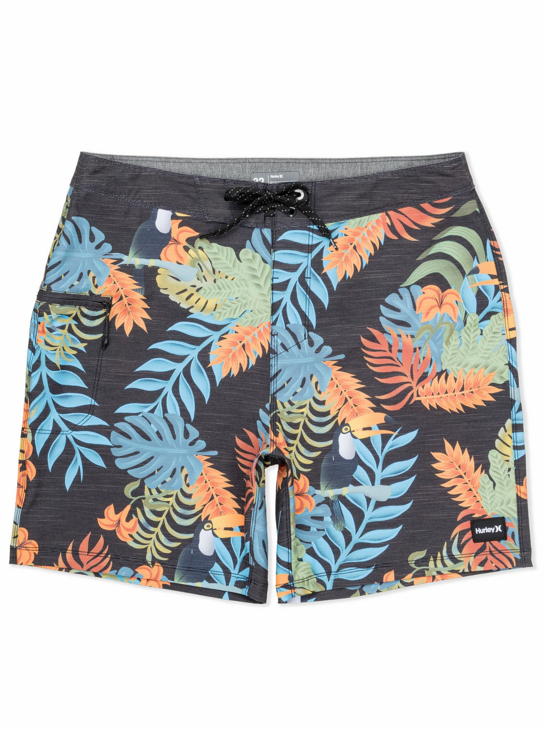 Phantom Eco Classic Slub Zip 18" | Hurley Black Boardshorts