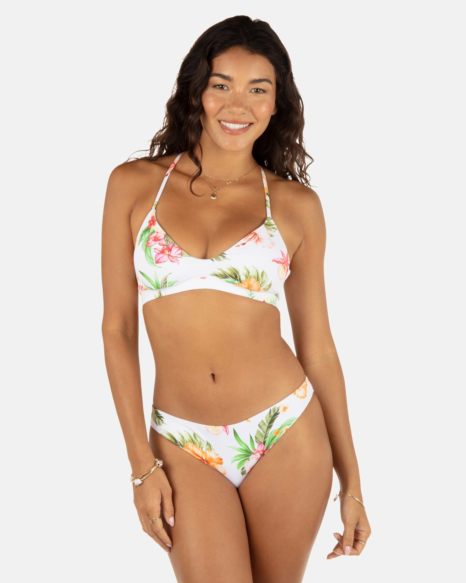 Malia Moderate Bikini Bottom | Hurley White Bikinis