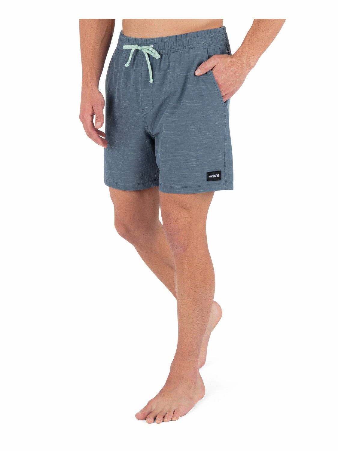 Phantom Eco Slub Lined Volley Boardshort 17" | Hurley Grey Teal Boardshorts