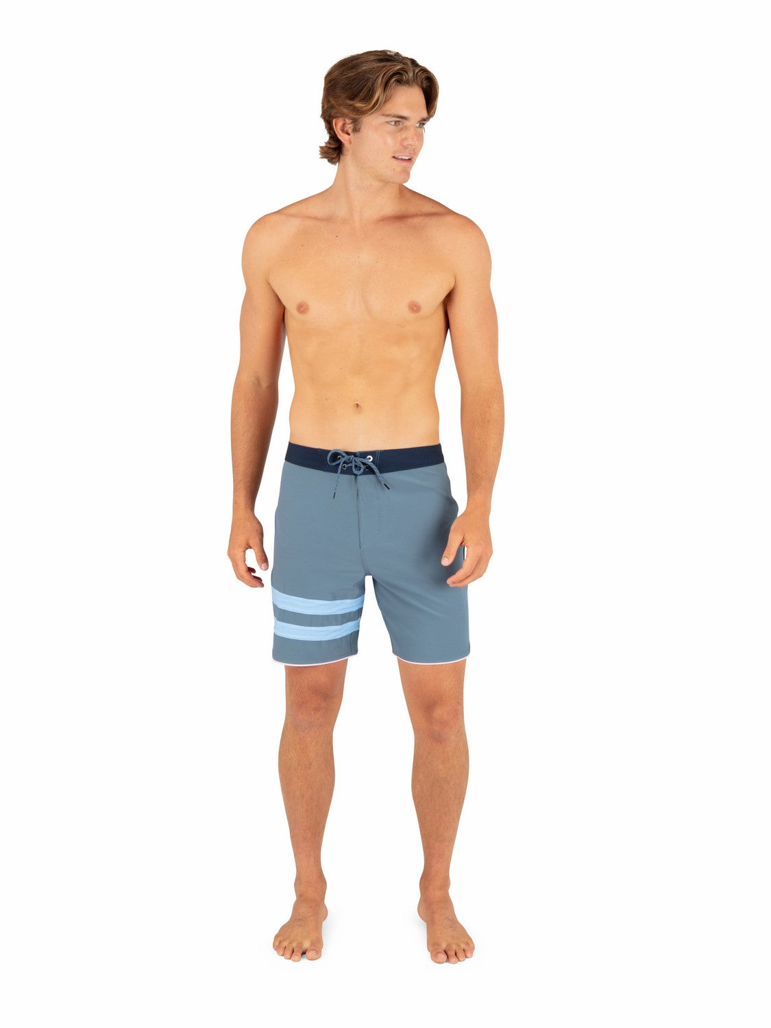 Phantom Eco Block Party Solid 18" | Hurley Grey Teal Boardshorts