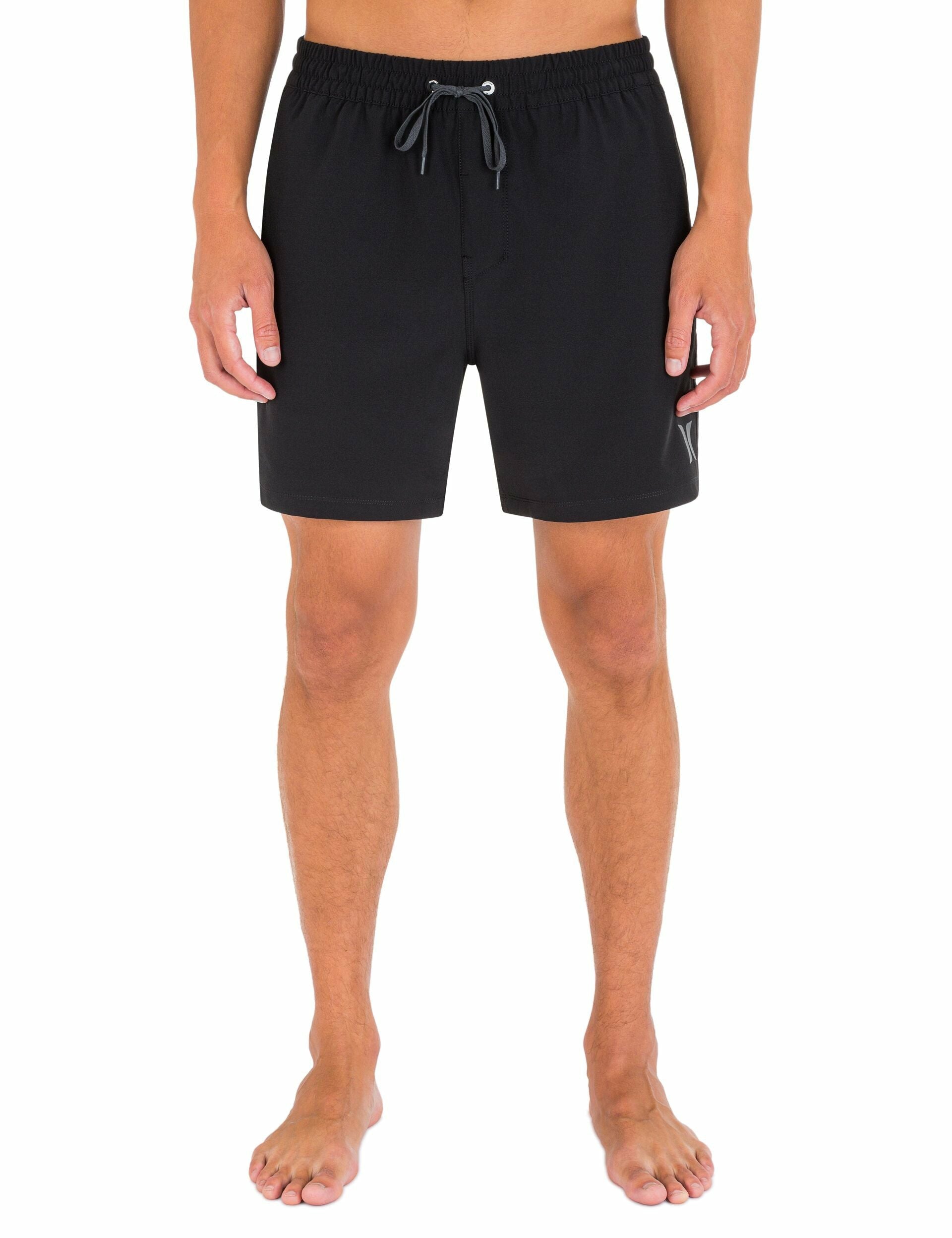 One And Only Solid Volley Boardshort 17" | Hurley Black Boardshorts