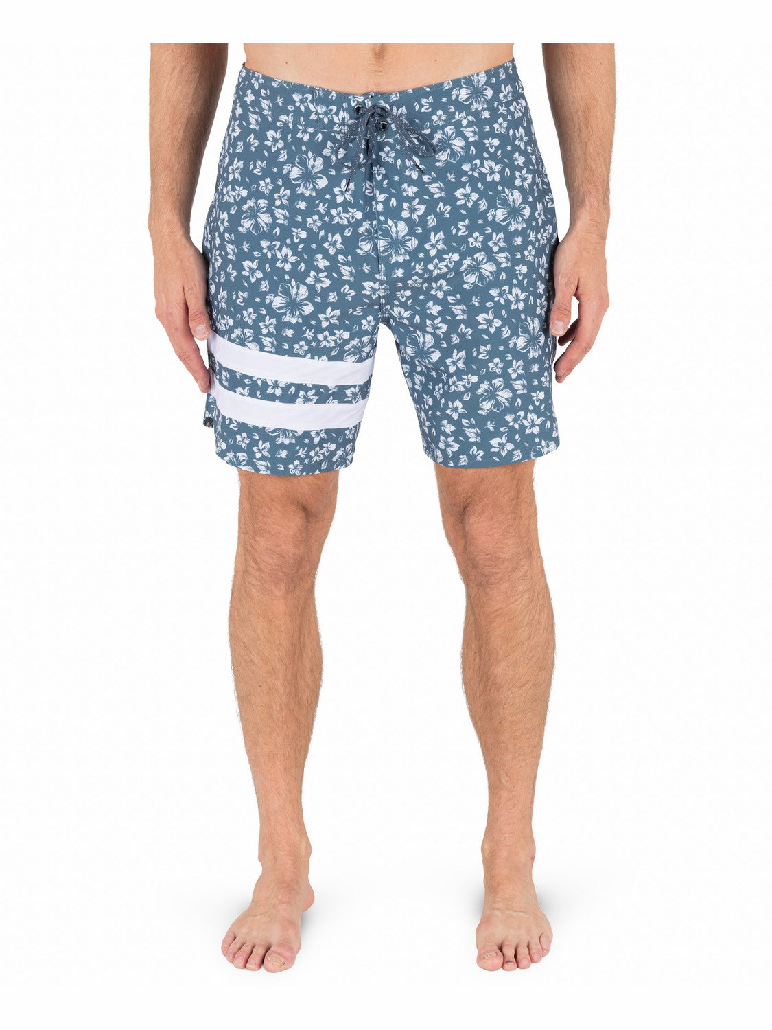 Phantom Eco Block Party 18" Boardshort | Hurley Grey Teal Boardshorts