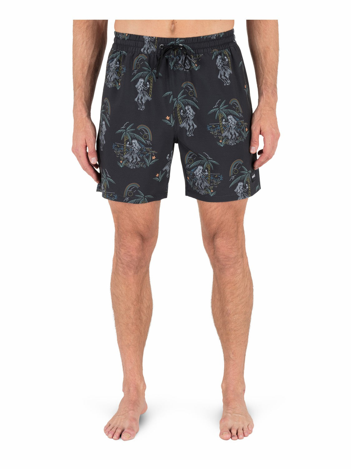 Cannonball Volley 17" Boardshort | Hurley Black Mixed Boardshorts
