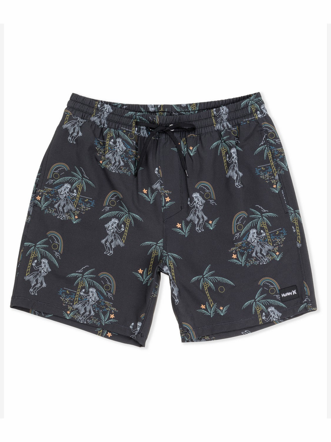 Cannonball Volley 17" Boardshort | Hurley Black Mixed Boardshorts