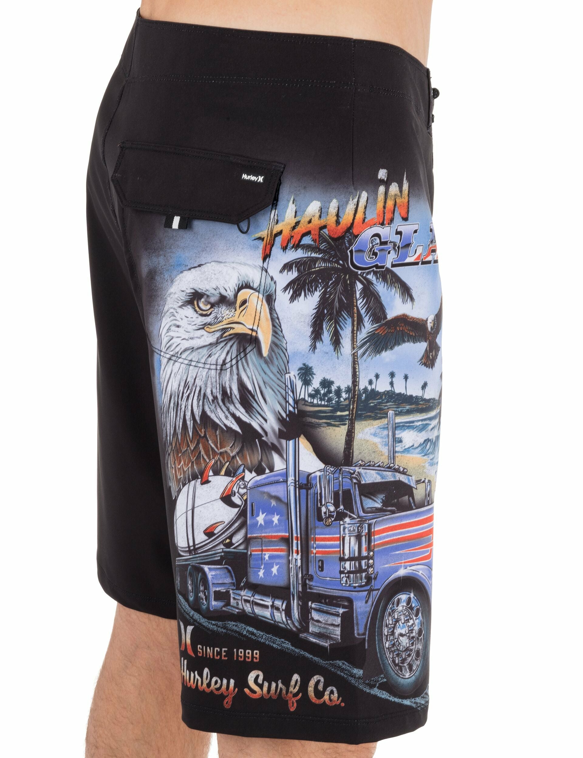 Phantom Eco Haulin Glass 20" | Hurley BLACK Boardshorts