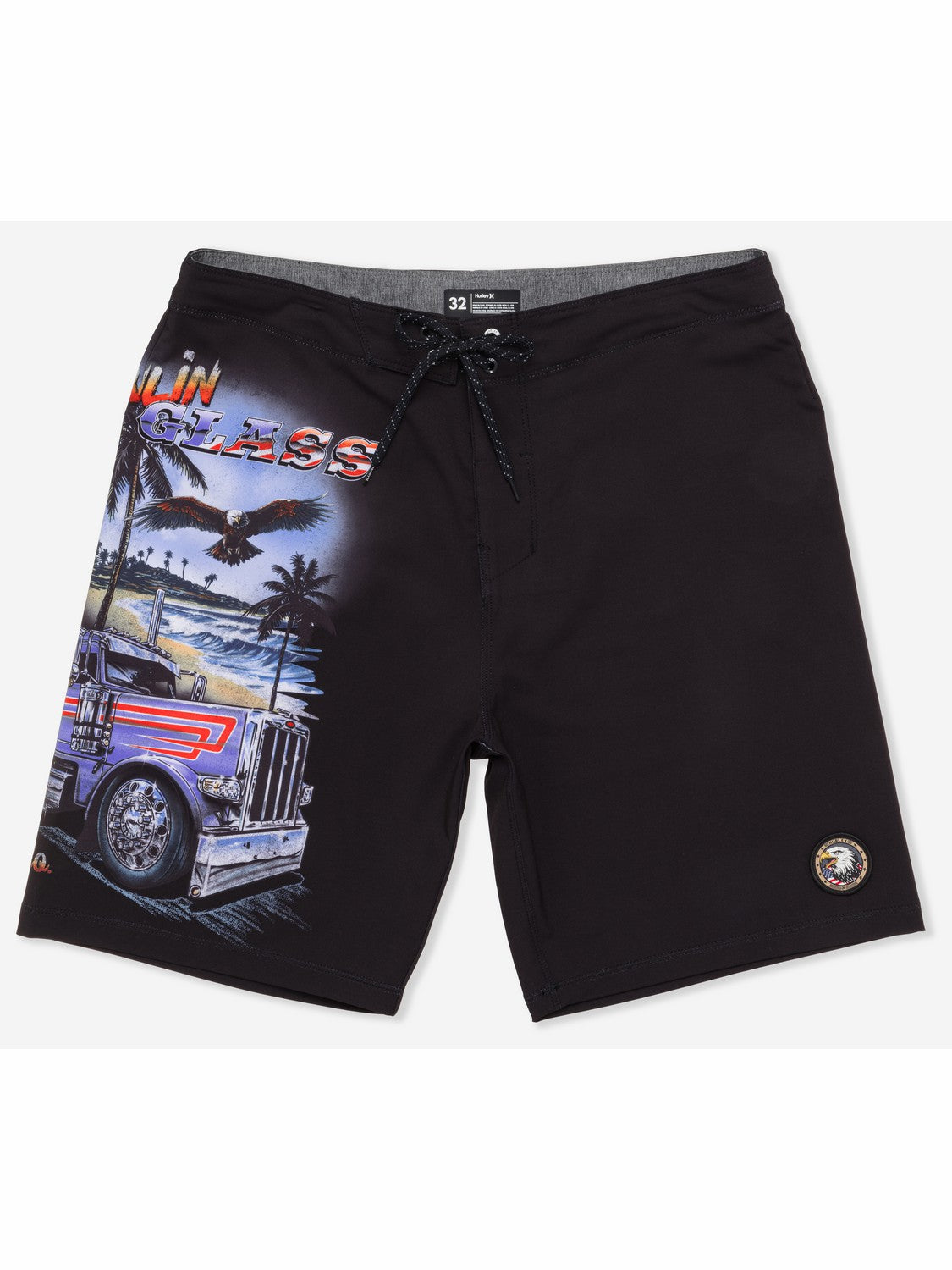 Phantom Eco Haulin Glass 20" | Hurley BLACK Boardshorts