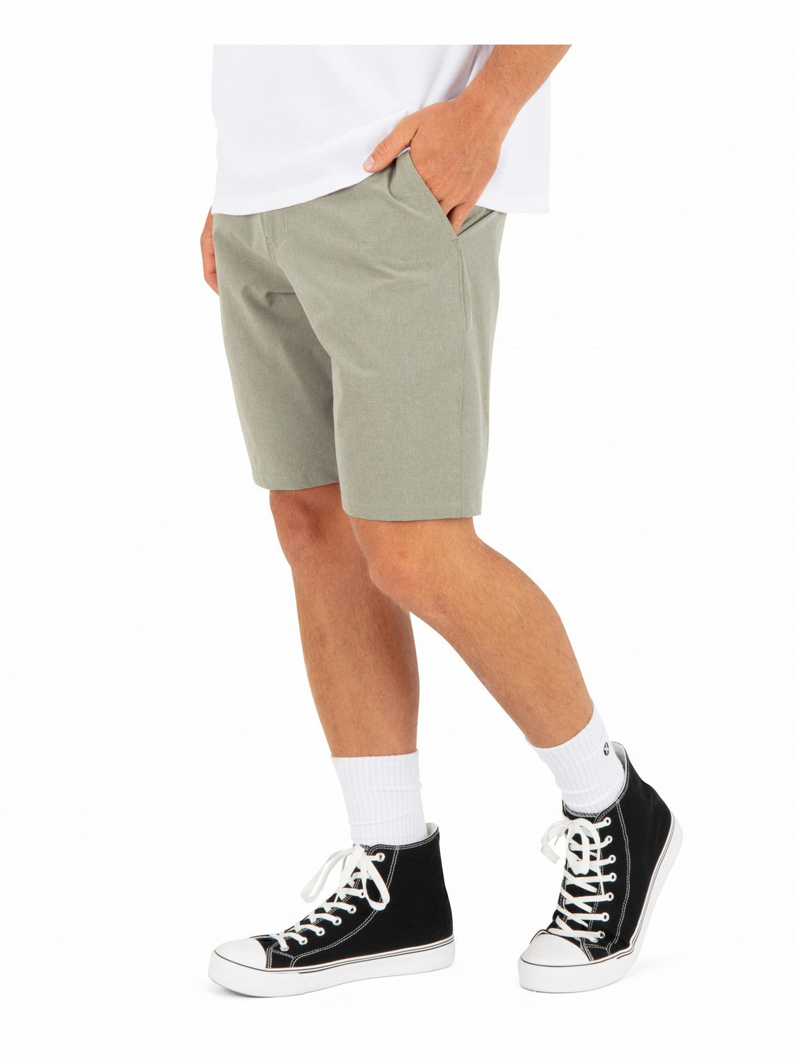 Phantom Microcheck Walkshort 20" | Hurley Olive Shorts