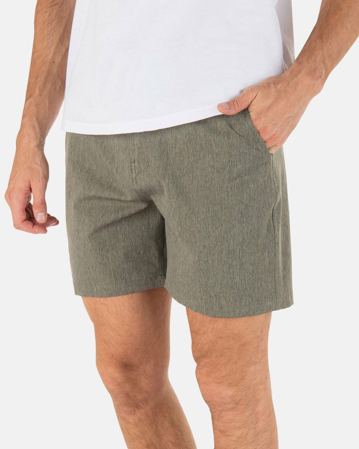 Phantom Heather Walkshort 18" | Hurley Olive Shorts