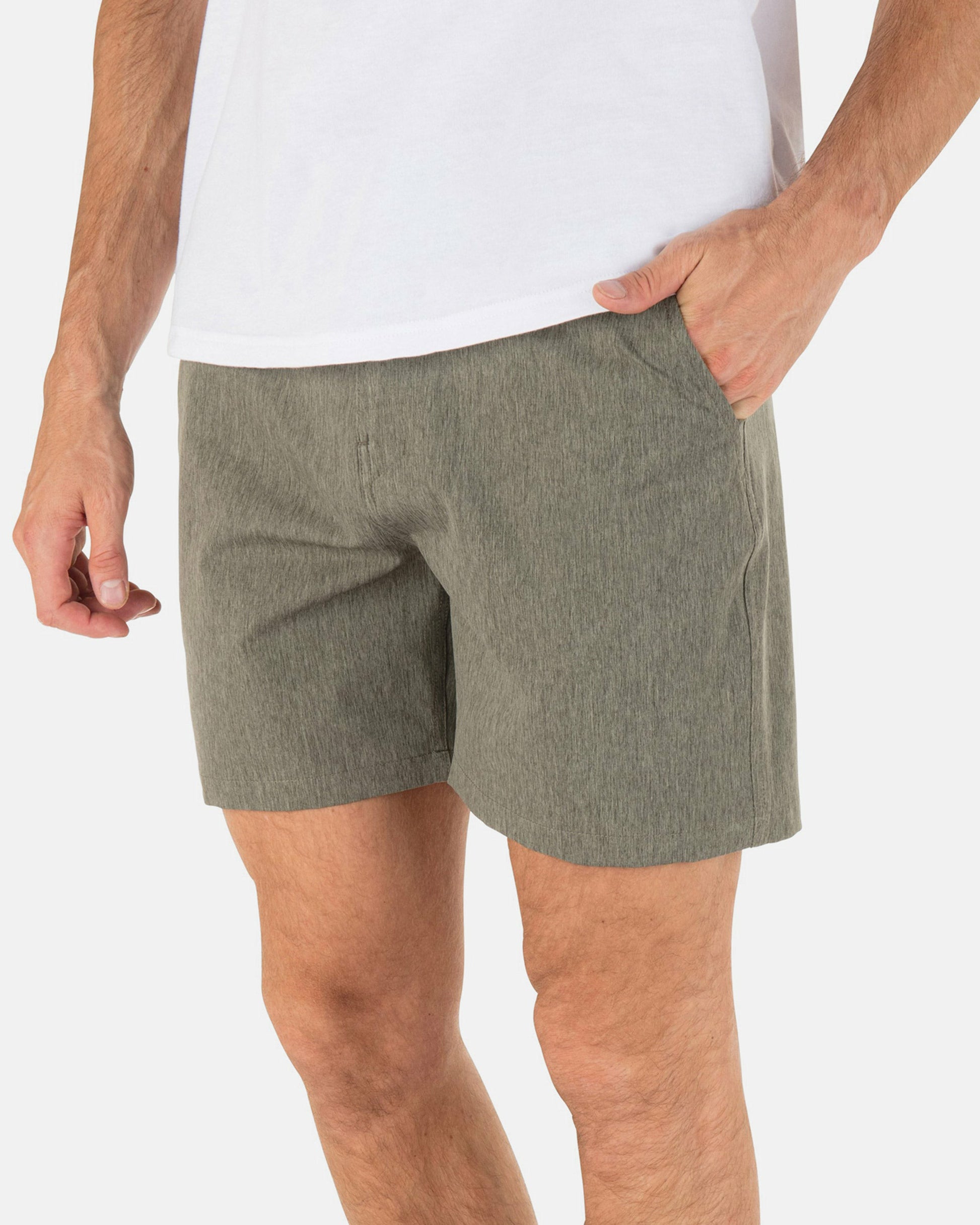 Phantom Heather Walkshort 18" | Hurley Olive Shorts