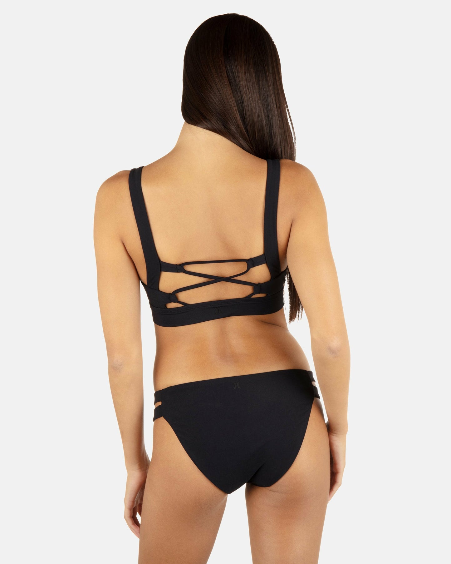 Max Solid Moderate Bottom | Hurley Black Bikini & Swim Bottoms