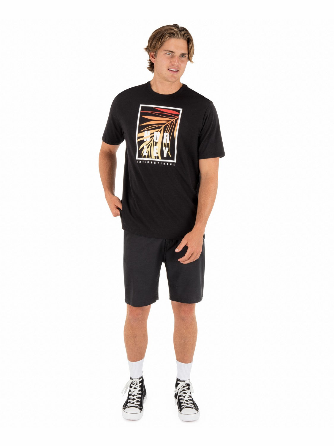 Window Tropics Short Sleeve | Hurley Black T-Shirts