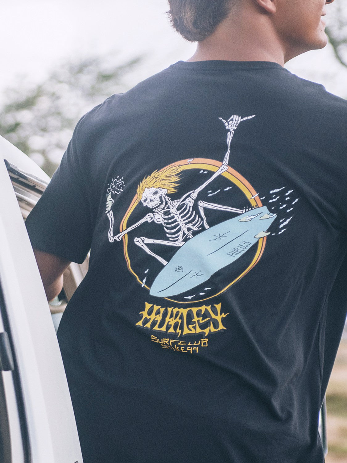 Skeletor Short Sleeve | Hurley Black T-Shirts