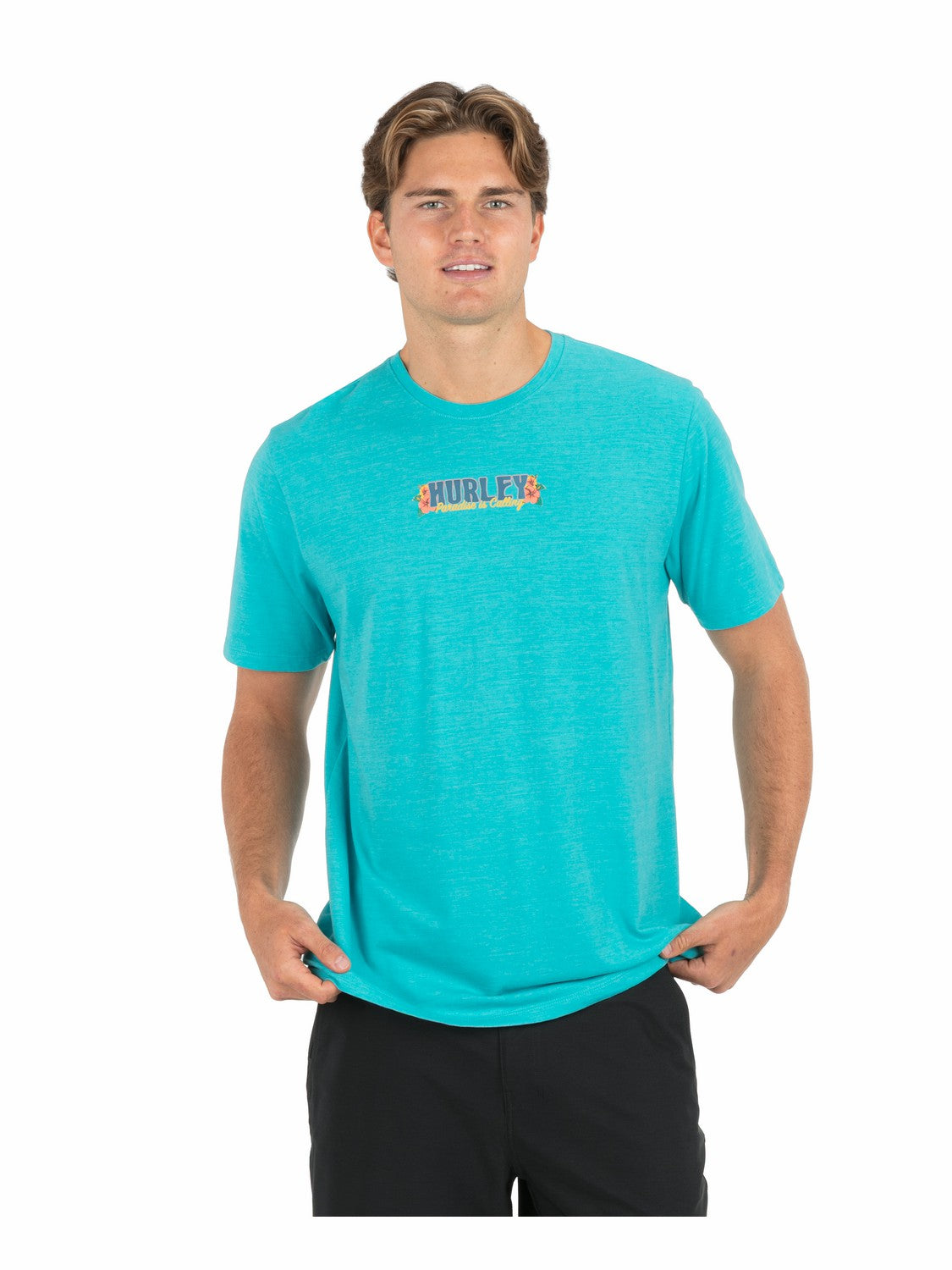 Sippin On Paradise Short Sleeve | Hurley Barracuda Heather T-Shirts