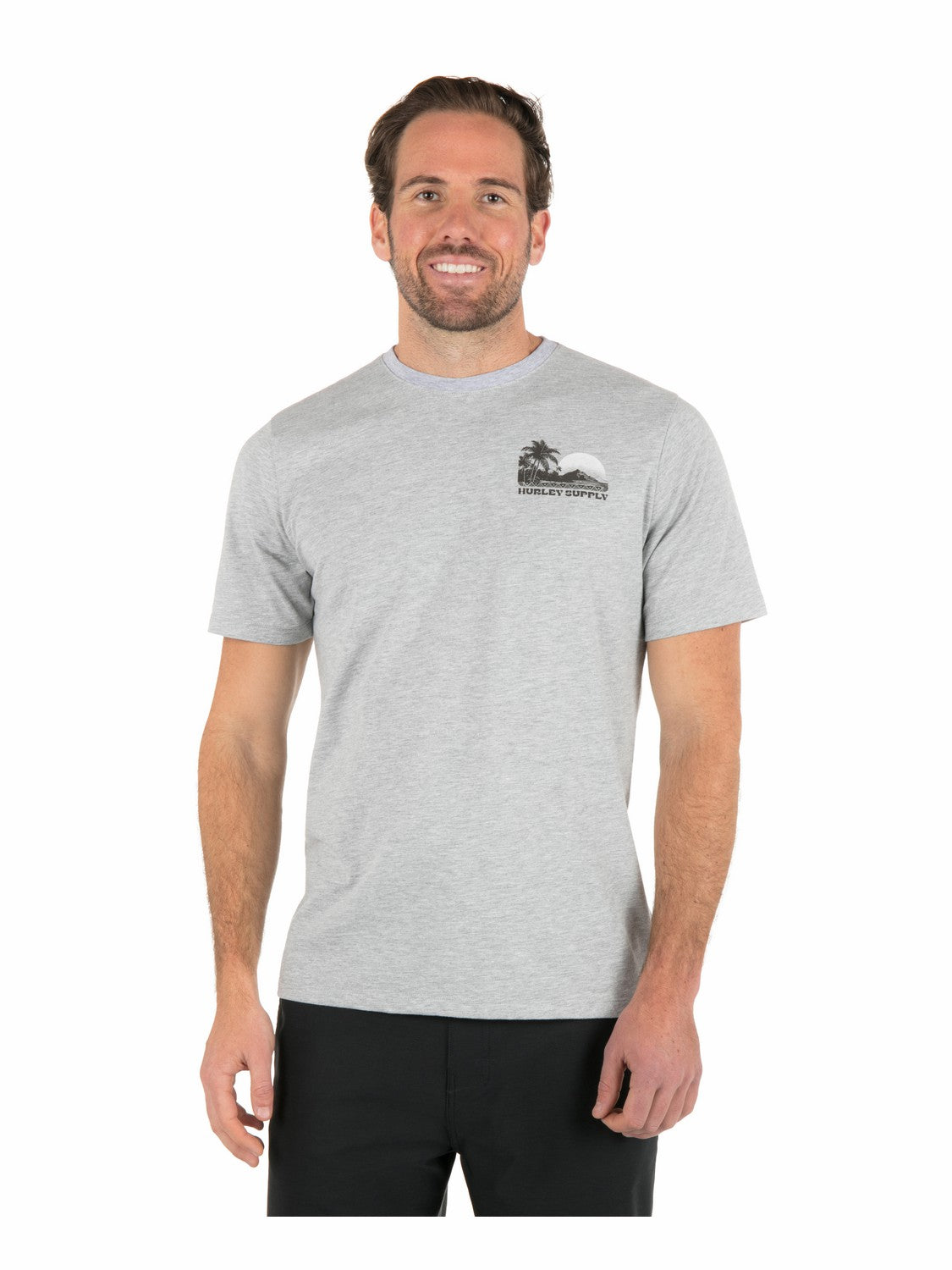 Island Scape Short Sleeve | Hurley Dark Grey Heather T-Shirts