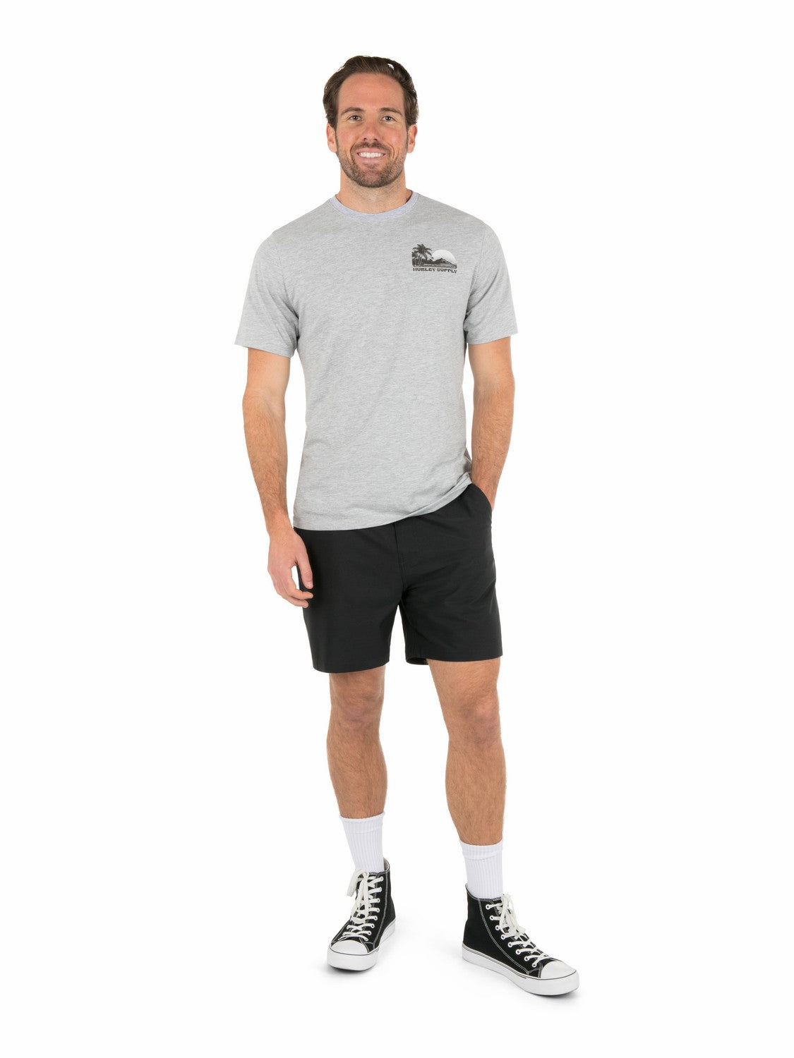 Island Scape Short Sleeve | Hurley Dark Grey Heather T-Shirts