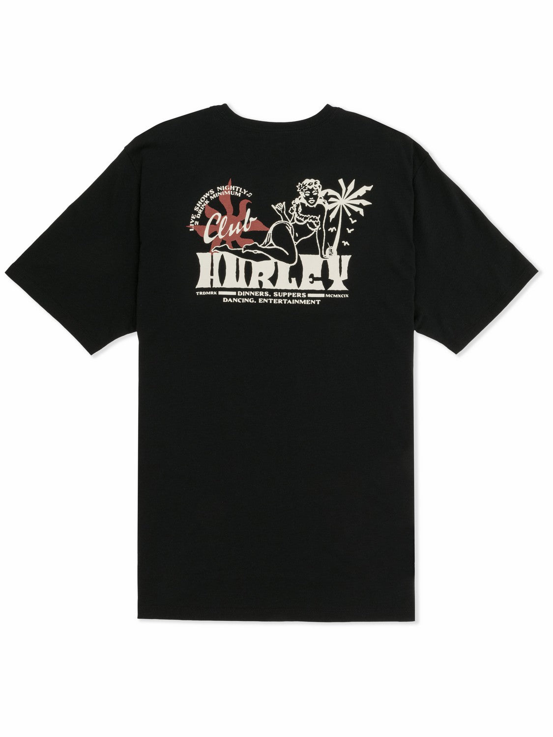Supper Club Short Sleeve | Hurley Black T-Shirts