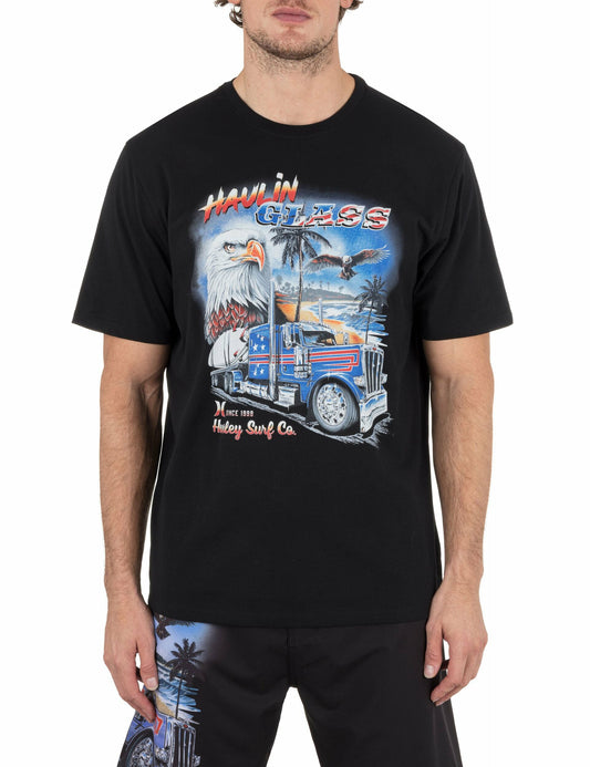 Haulin' Glass Short Sleeve | Hurley BLACK T-Shirts