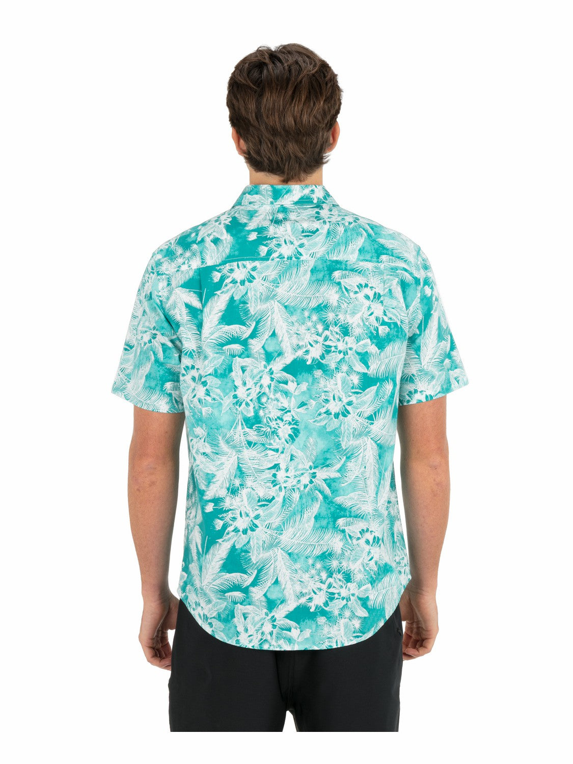 Lido Stretch Short Sleeve | Hurley Real Teal Button Downs