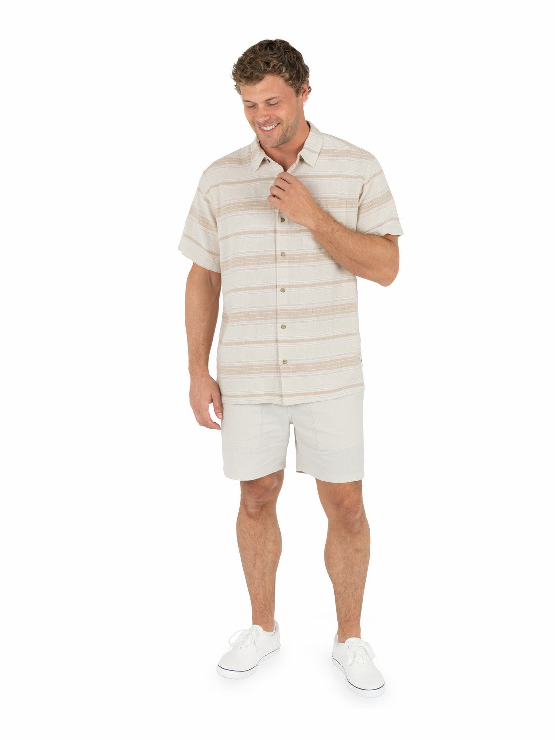 Oceanside Short Sleeve | Hurley Bone Combo Button Downs