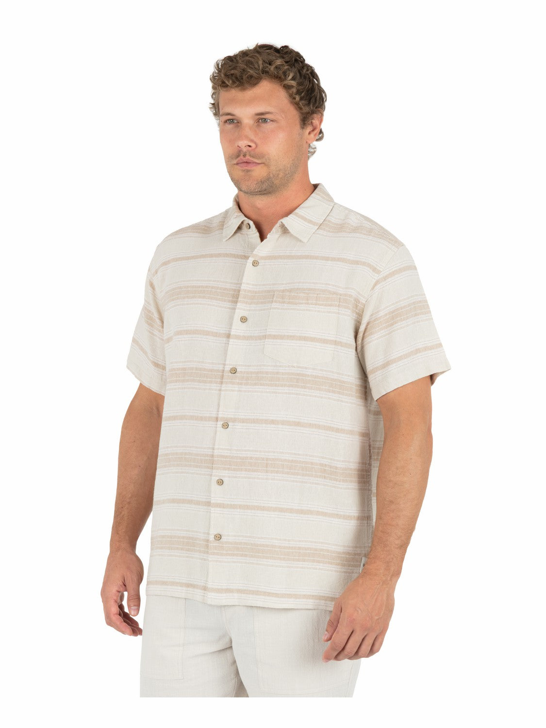 Oceanside Short Sleeve | Hurley Bone Combo Button Downs