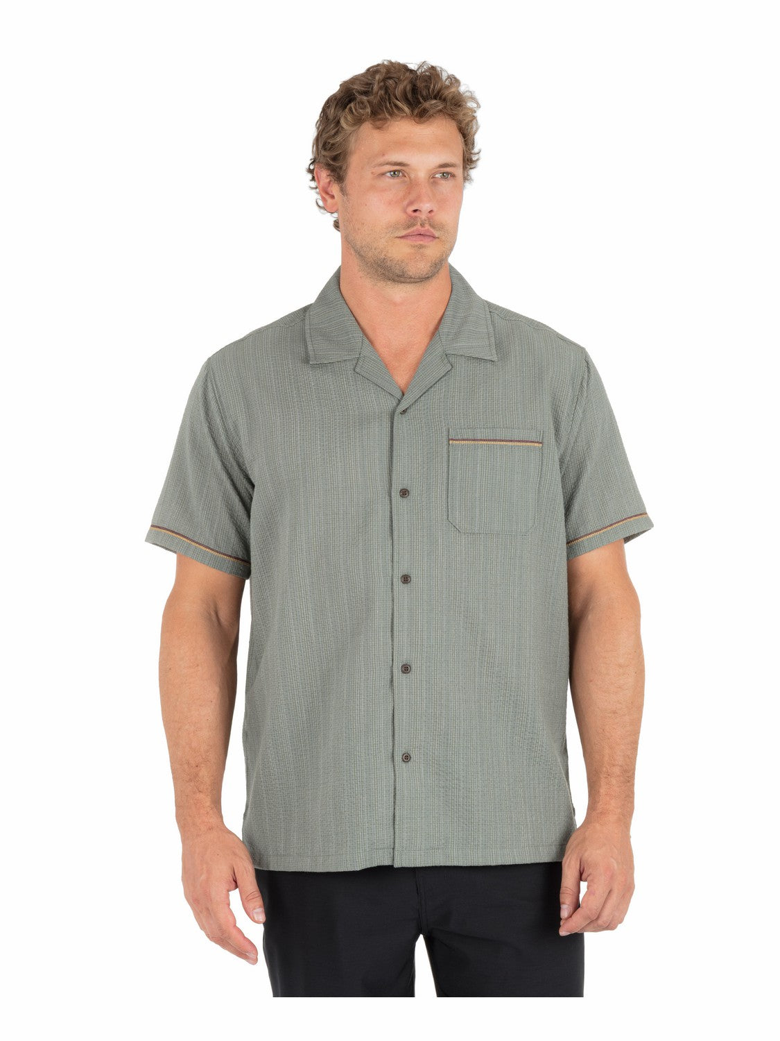 Lay Day Camp Short Sleeve | Hurley Army Button Downs