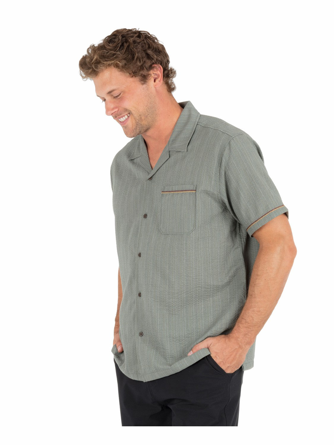 Lay Day Camp Short Sleeve | Hurley Army Button Downs