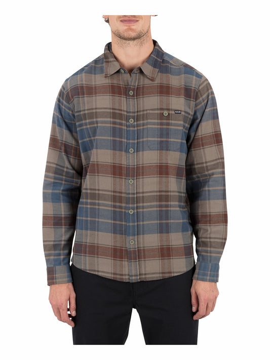 Portland Stretch Flannel Long Sleeve | Hurley Army Button Downs