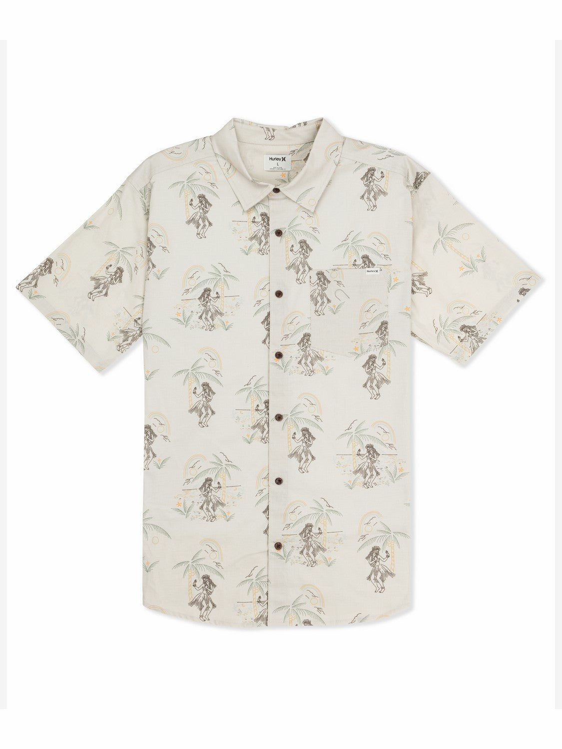 Lido Stretch Short Sleeve | Hurley Bone 2 Button Downs